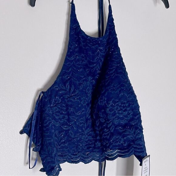 City Studio Womens Navy Foiled  Party 1 Piece top Juniors NWT size 3 - Picture 8 of 11